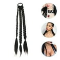 thumbnail image 3 of unbranded 2 Pcs Braid Wig Braided Ponytail Extension Wigs Black, 3 of 8