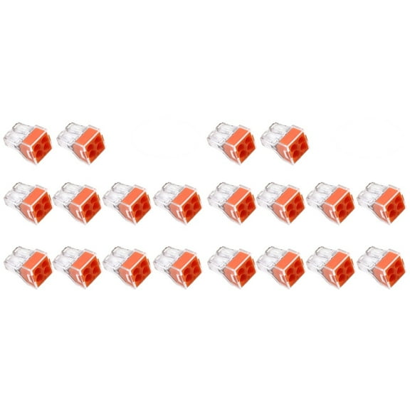 20 Pcs Push Wire Connector Connection Terminal Connectors 4 Way Electric Terminals Electrical Earth Tones
