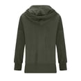 thumbnail image 6 of AXXD Women's Fashion Hoodies & Sweatshirts Basic Summer 2024 Casual Solid Color Hooded Button Round Neck Long Sleeved Loose Top, 6 of 7