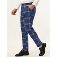 thumbnail image 2 of Pantalones de vestir a cuadros para hombre Lars Amadeus Azul L, 2 of 6