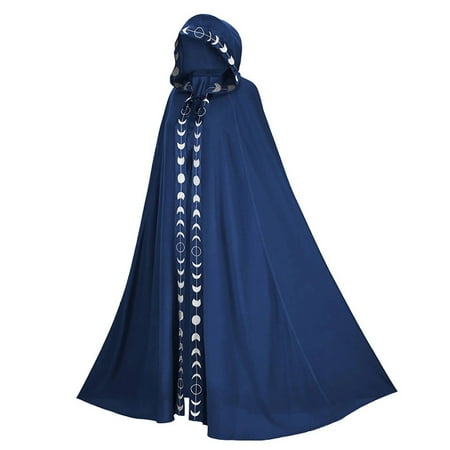 

Unisex Kids Boys Girls Moon Phases Print Hooded Cloak Ren Aissance Long Cape Coat Cloak Outfits