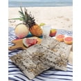 thumbnail image 3 of Pack of 2 Outdoor Pillow Covers, Colored Flower and Plant Envelope Postmark Linen Pattern Waterproof Square Throw Pillowcase Cushion Decorative Pillow Covers for Couch Patio Tent, 24x24 in, 3 of 6
