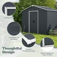 thumbnail image 2 of Yardi Yarda Outside Storage Shed with Lock Air Window, Shed with Durable Construction, Gray, 2 of 12