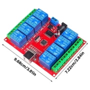 12V USB 8 Channel Controlled Relays Module Board Programmable Computer Control USB Relays for Automation Robotics