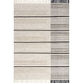thumbnail image 6 of nuLOOM Nicky Contemporary Striped Wool Tassel Area Rug, 6' x 9', Beige, 6 of 9