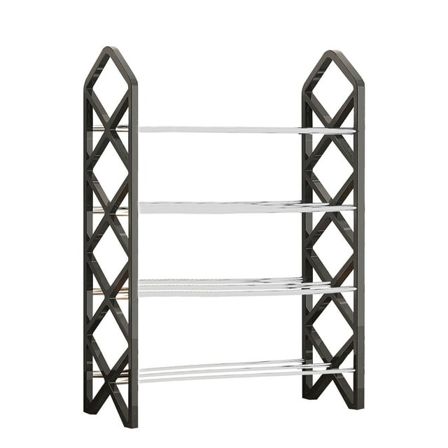 Kyusrd Summer All Sale!Shoe Rack Shoe Rack Storage Organizer With 4 Tiers Metal Shelves For Bedroom Closet Entry Dorm Room