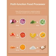 12 Cup Food Processor, 6 Functions for Chopping, Slicing, Shredding Purees & Dough