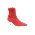 thumbnail image 1 of Schutz Maria Scarlet Suede Pointed Toe Low Kitten Heel Dress Booties (8.5), 1 of 1
