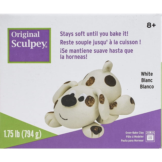 Arcilla polimérica Sculpey Original, blanca, 800 g, no tóxica