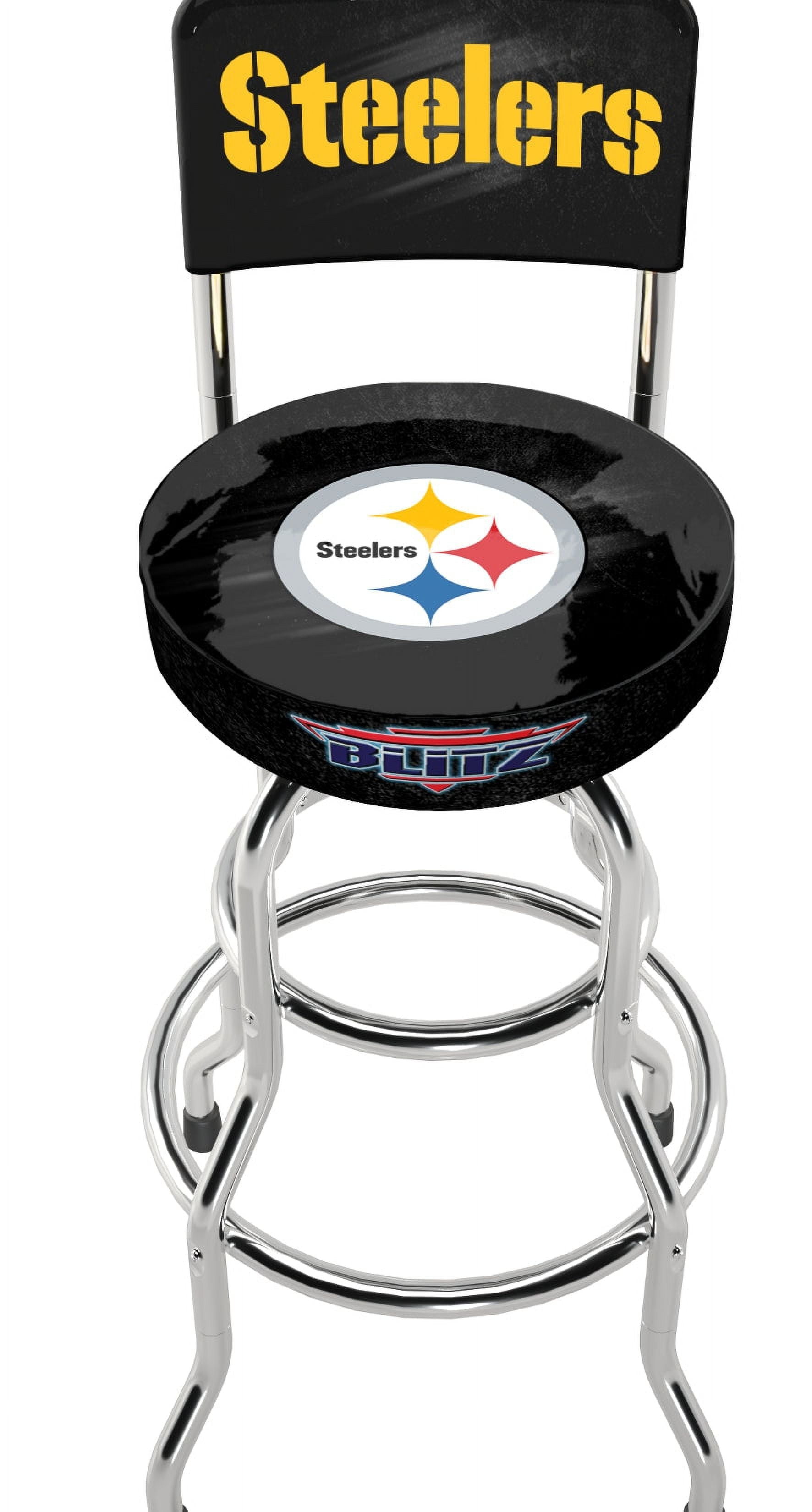 Pittsburgh Steelers NFL Blitz High Back Adjustable Swivel Stool, Arcade1Up