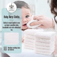 thumbnail image 3 of 2026 12 Pack Muslin Burp Cloths For Baby - Ultra-soft Cotton Baby Washcloths - Large 20' By 10' Su, 3 of 5