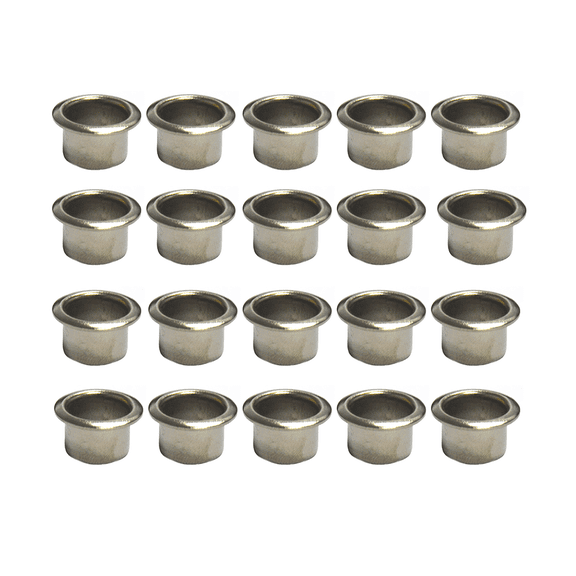 20Pcs Drum Air Vent Grommet Nickel Chrome 12x8mm