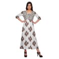 thumbnail image 1 of Moomaya Robes Imprimées à Manches 3/4 pour Femmes Vêtements Indiens Tunique Longue, 1 of 5