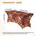thumbnail image 7 of TSOVTHRID Gingerbread Man House Print Tablecloth 6FT Tight Fitted Wrinkle Resistant Table Cloth Stretch Rectangular Patio Table Cover for Event, Banquet，Parties Christmas Decor, 7 of 7