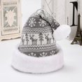thumbnail image 4 of Gorro de Navidad de punto de ciervo de copo de nieve personalizado para adultos, sombrero de invierno, Decoración, regalo de fiesta, nuevo, 4 of 4