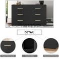 thumbnail image 3 of Aukfa Modern 6-Drawer Dresser Chest of Drawers Storage Cabinet for Bedroom Living Room, Black, 3 of 8