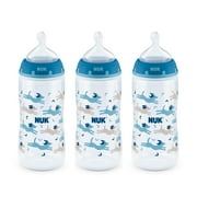 NUK Woodlands Baby Bottle with Perfect Fit Nipple, 10 oz, 3-Pack, Medium Flow (Boy)