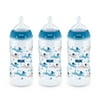 NUK Woodlands Baby Bottle with Perfect Fit Nipple, 10 oz, 3-Pack, Medium Flow (Boy)