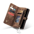 thumbnail image 3 of Case for Samsung Galaxy A33 5G Strong Magnetic TPU PC Handmade Leather Zipper Wallet Cover Trifold with Detachable Card Holder, 3 of 5