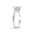thumbnail image 3 of 14kt White Gold Womens Princess Diamond Solitaire Bridal Wedding Engagement Ring 1 Cttw, 3 of 4