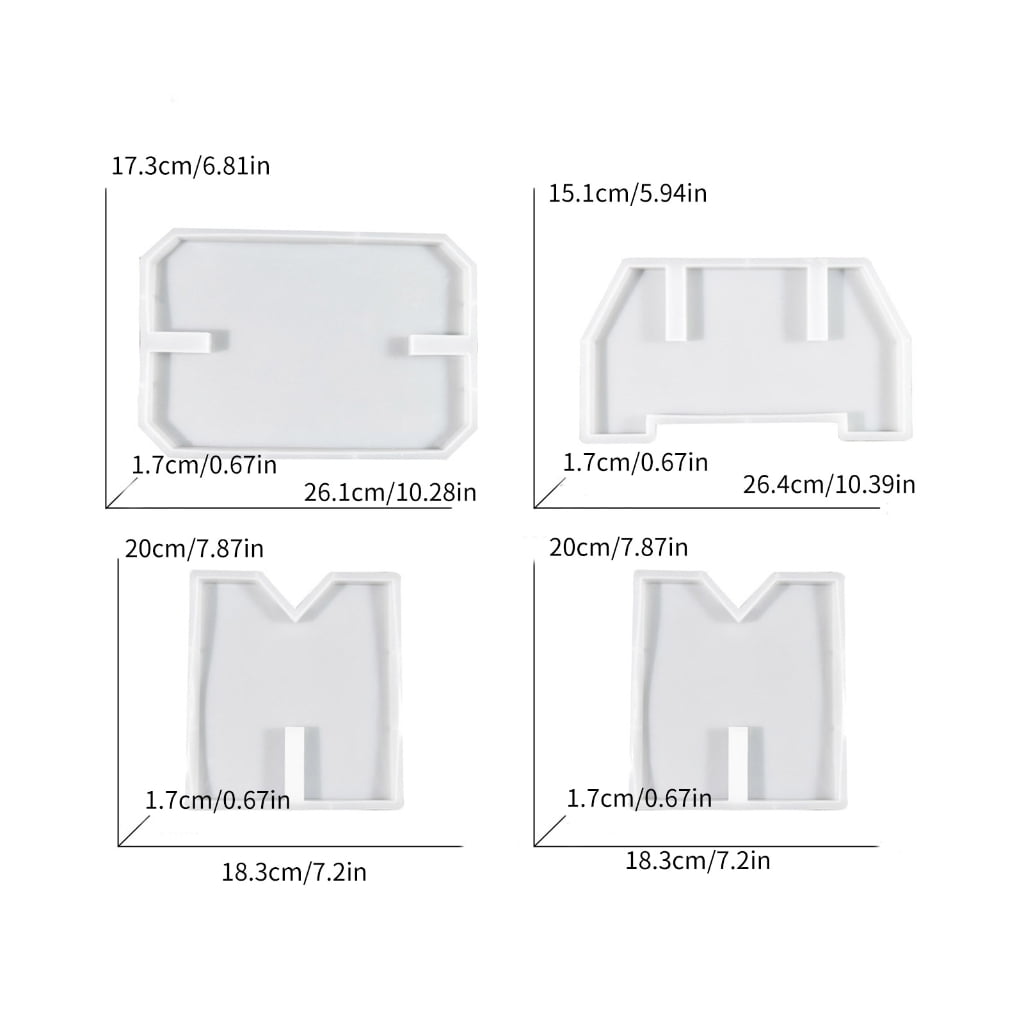 Resin Table Mold Rectangular Epoxy Resin Silicone for Small Stool Splicing Designs Easy Release Mol
