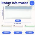 thumbnail image 2 of 4 Pack Clear Pencil Pouch with Zipper, Transparent Zipper Pouch Bags, Multi-Purpose Zippered Pen Holder Pencil Case, Cosmetic Makeup Bag for Stationery Classroom Office Organizer (4 Colors), 2 of 7