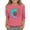 Pink, variant on KAUOD Kids Girls 3/4 Sleeve T-Shirt Casual Printed Flowers Cotton Solid Tee Teen Crewneck Color Block Cute Spring Fall Blouses Tops