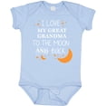 thumbnail image 3 of Inktastic I Love My Great Grandma to the Moon and Back Boys or Girls Baby Bodysuit, 3 of 5
