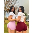thumbnail image 5 of 3 Pack Workout Gym Shorts Women Scrunch Butt Lifting Seamless High Waist Yoga Booty Shorts for Women, 5 of 5