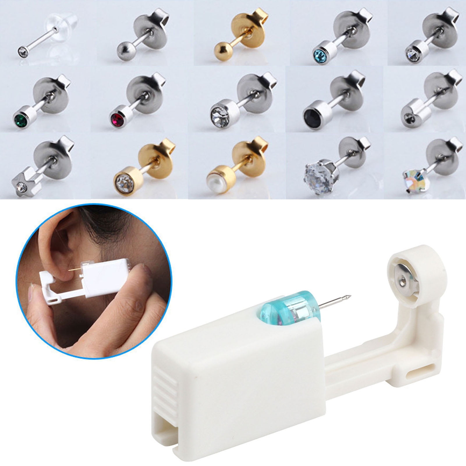 Bluethy Ear Piercer Disposable Piercing Stainless Steel No Pain Sturdy Piercing Device for Daily