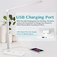 thumbnail image 4 of Lámpara de escritorio multifuncional, lámpara de escritorio LED de bajo consumo con cargador inalámbrico rápido de 10 W y puerto de carga USB de 5 V/2 A, 35 opciones de brillo, lámpara de escritorio, 4 of 5