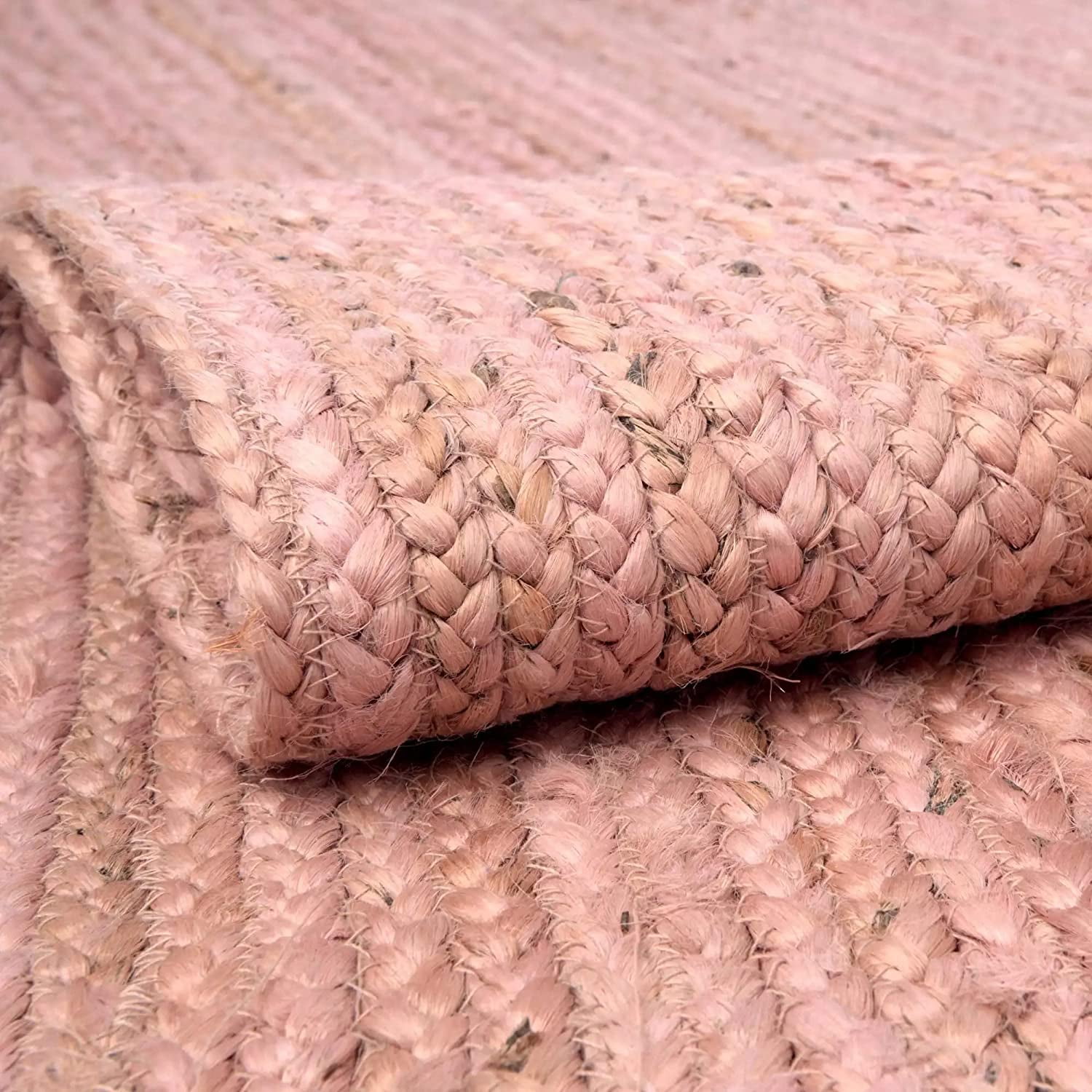 Agro Richer Pink Dye Rectangle Jute Area Rugs for Living, Carpet for Kitchen Outdoor & Indoor , Kitchen, Hallway Rug & Carpet (5x10" Feet)