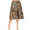 thumbnail image 3 of Women's Plus Size High Waist Elastic Casual A-Line Floral Printed Midi Skirt, 3 of 4