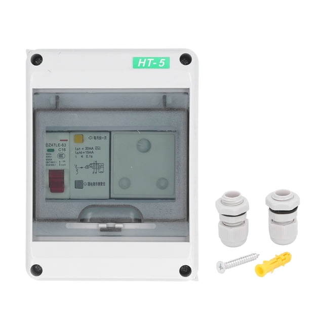 Caja de distribución de energía Ticfox 250VAC IP65 con Disyuntor MCB RCBO