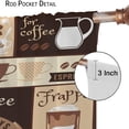 thumbnail image 6 of Vintage Coffee Kitchen Curtains Rustic Farmhouse Coffee Cup Brown Modern Abstract Art Bedroom Living Room Bathroom Blackout Rod Pocket Decoration Window Drapes 2 Panels W42xL54in, 6 of 6