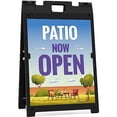 thumbnail image 5 of Sigo Signs, Patio Now Open Sidewalk Sign Kit, 18x24 Inches, with A Frame Stand, Made in USA, 5 of 7