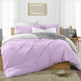 thumbnail image 1 of SGI Bedding Cal King Size Duvet Covers Egyptian Cotton 1000TC 3 Piece Set Lilac Reversible, 1 of 8