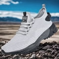 thumbnail image 4 of Men's Lightweight Breathable High-Top Sneakers Suitable for Running, Basketball, Tennis - Outdoor Non-Slip Athletic  Neutral Traction for Training, Gym, Casual & with Lace-Up Closure, Cushioned Sole, 4 of 9