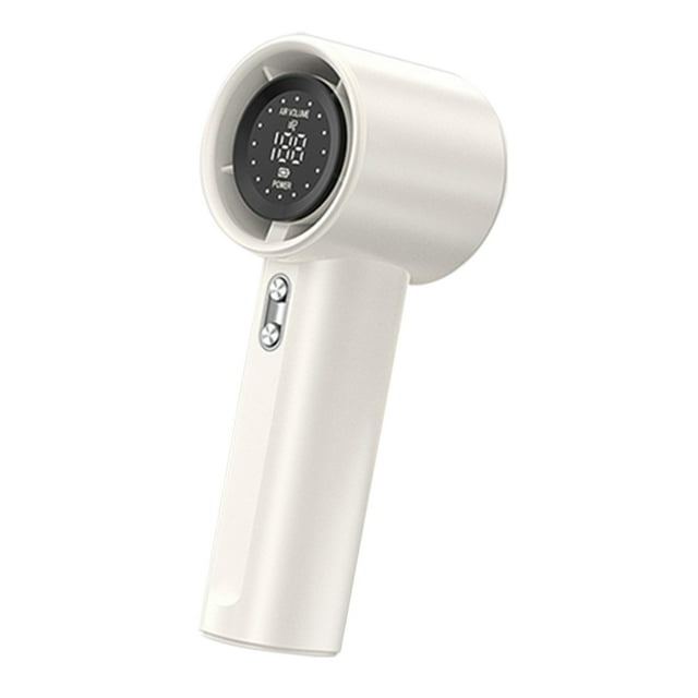 Ventilador Alta Velocidad 100 Velocidades USB Recargable Handheld Turbo Fan para Casa () White
