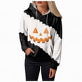 thumbnail image 3 of Godom Women's Halloween Hoodie Cute Ghost Graphic Sweatshirts Funny Pumpkin Face Tops Long Sleeve Hoodies 2025, 3 of 6