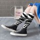 thumbnail image 5 of Balery Leopard And Zebra 2 Calcetines novedosos Calcetines deportivos Calcetines hasta la rodilla Calcetines de algodón Calcetines originales y geniales, 5 of 6