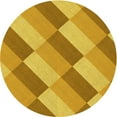 thumbnail image 1 of Ahgly Company Machine Washable Indoor Round Transitional Deep Yellow Area Rugs, 6' Round, 1 of 1
