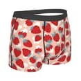 thumbnail image 3 of Balery Red Strawberry Men's Boxer Briefs, Soft and Breathable Cotton Underwear with nylon Waistband-Medium, 3 of 9