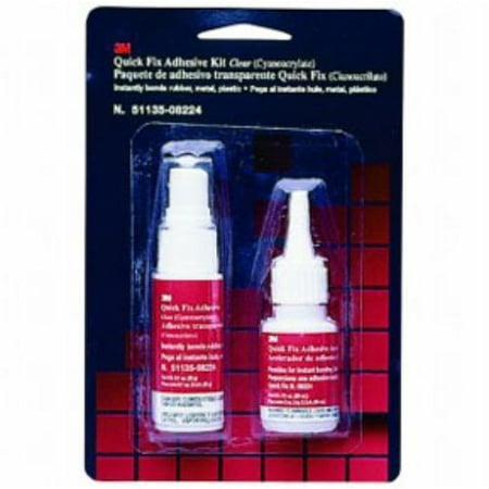- 3m 3MA-8224 Automix Quick Fix Adhesive Kit 08224, 0.7 Oz Adhesive/2.0 Oz Accelerator, 6/cs