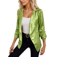thumbnail image 4 of QHFBli Women Sequin Jacket Glitter Sparkle Open Front Casual Long Sleeve Blazer Coat, 4 of 8