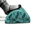 thumbnail image 5 of Geometric Foot Rest, Contemporary Abstract Design Triangles Forming Diamonds Aztec Folk, Non-Slip Backing Ergonomic Memory Foam Leg Support for Office, Teal Turquoise Slate Blue, by Ambesonne, 5 of 5
