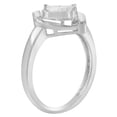 thumbnail image 3 of 10k White Gold 0.33ct TDW Round and Princess-cut Diamond Ring (H-I, I2-I3), 3 of 4