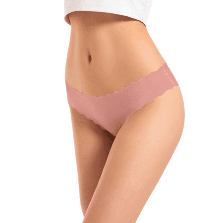 Fulorrnie Underwear for Women Seamless Briefs Comfort High Waisted Panty Sport Stretchable Banded Waist Breathable Panties Pink M