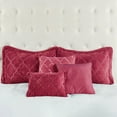 thumbnail image 4 of Home Soft Things 7 Piece Ogee Faux Fur Embroidery Bedspread Set - Tango Red - King (102" x 90"), 4 of 9