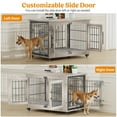 thumbnail image 6 of GIKPAL 32-inch Dog Crate with Pads, 2-Door Heavy-Duty Indoor Wooden Dog Cage on Wheels for Small to Medium Dogs up to 45 lbs, 6 of 9